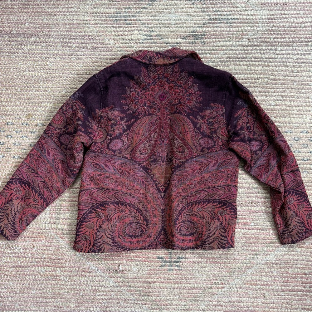 Beaded Wool Button-Up Jacket - Picture 9 of 10
